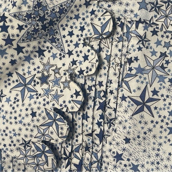J. Crew x Liberty London Adeladja Stars Fabric, LS Blouse, Career, Fun Vibrant M - Picture 5 of 8